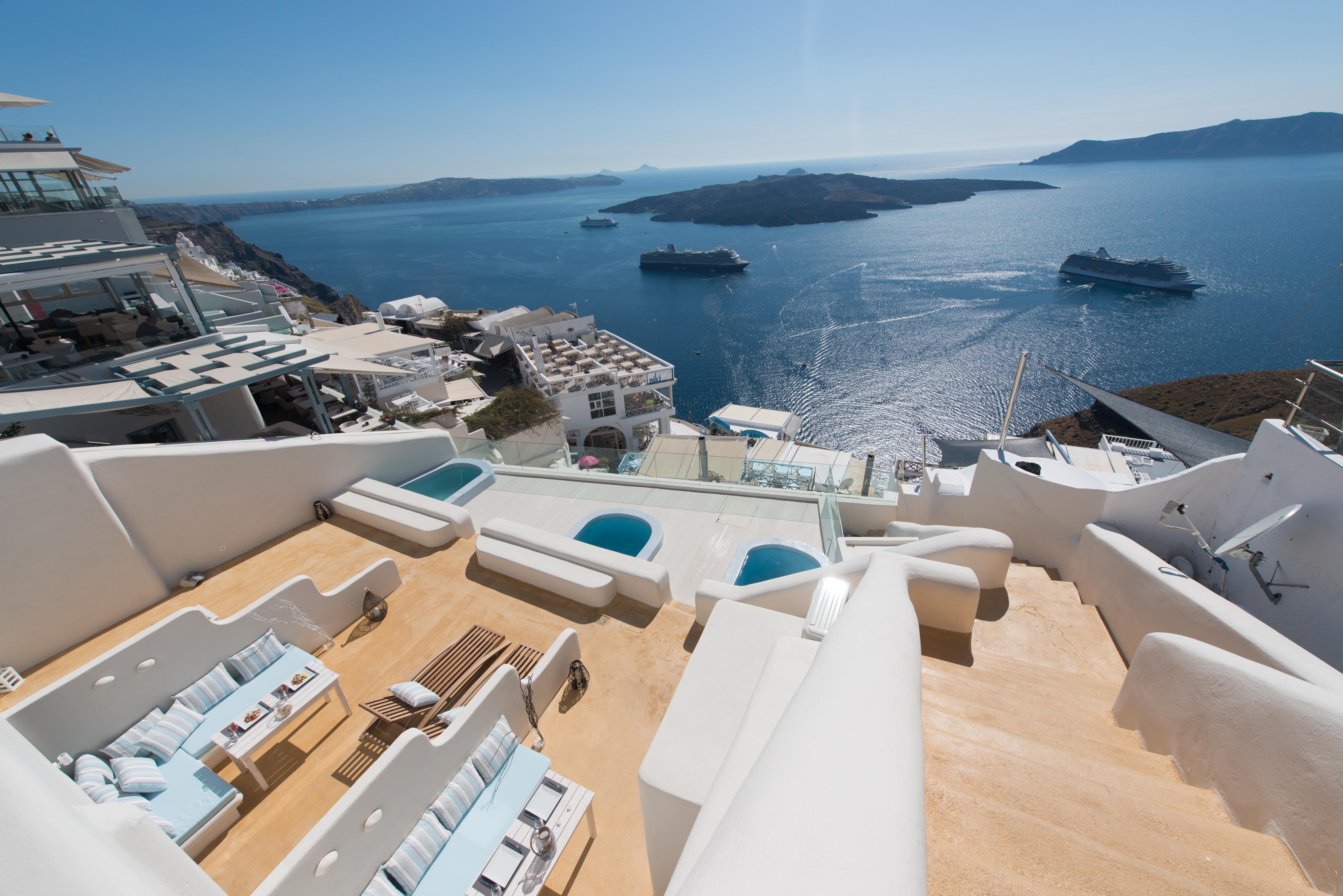 On The Cliff Otel Fira  Dış mekan fotoğraf